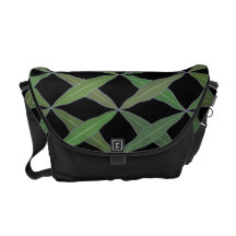 Crossed Leaves Messenger Bag