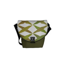 Crossed Leaves Messenger Bag