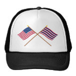 Crossed US and Ft Mifflin Flags Hat