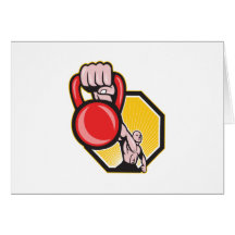 Crossfit Training Lifting Kettlebell Front Card