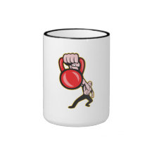 Crossfit Training Lifting Kettlebell Front Coffee Mugs