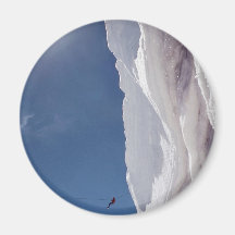 Crossing Cravasse on Mt Rainier WA Magnets