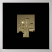Crossing Moon Grave Stone Poster