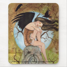 Crow Goddess III by Lori Karels Mousepads
