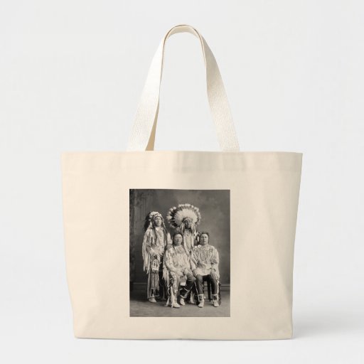 Crow Indian Group Portrait, early 1900s Canvas Bags