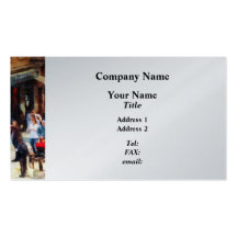 Crowded New York Sidewalk Business Card