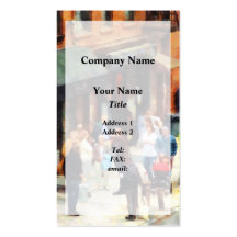 Crowded New York Sidewalk Business Card