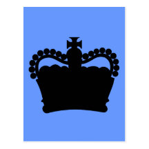 Crown - King Queen Royalty Royal Family Postcard