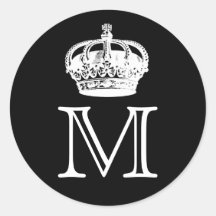 Crown Monogram Sticker