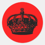 Crown Round Sticker