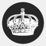 Crown Round Stickers
