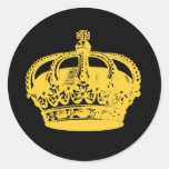 Crown Round Stickers
