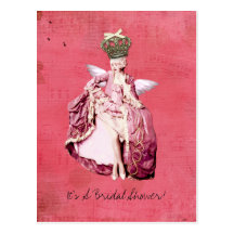 Crowning Angel Bridal Shower invitation postcard