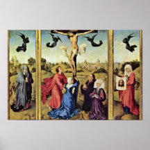 Crucifixion Left Wing: St Mary Magdalene Right Win Poster