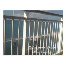 Cruise Deck View Bon Voyage Card Postcard