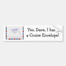 Cruise Envelope Bumper Stickers