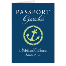 Cruise Passport Wedding Invitation Card