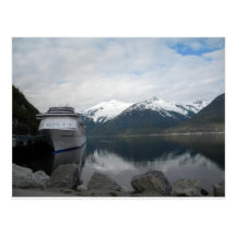 Cruise Ship Docked in Skagway, Alaska Post Cards