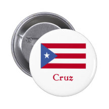 Cruz Puerto Rican Flag Pins