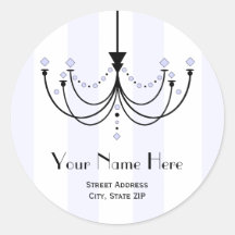 Crystal Chandelier Address Label Sticker