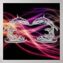 Crystal Dolphins Inner Light Posters