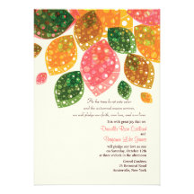 Crystal Fall Leaves Invitation