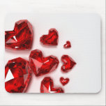 Crystal Hearts - Red mousepads