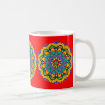 "Crystal Mandala Quilt" Mug