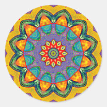 "Crystal Mandala Quilt" Stickers