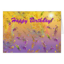 Crystal Rain Rainbow  Happy Birthday! Greeting Card