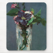 Crystal Vase with Flowers Mouse Pads