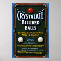 Crystalate Billiard Balls,1908 Poster