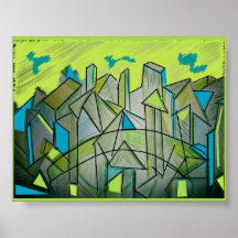 Cubist-inspired Poster