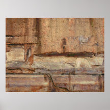 Cubist Stone photo painting Poster