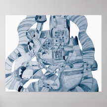 Cubist Telephone  Poster