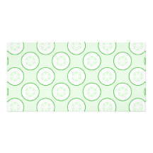 Cucumber Polka Dot Pattern. Photo Card Template
