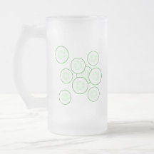 Cucumber slices. mugs