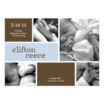 Cuddlebug Birth Announcement (Pink or Blue)