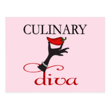 Culinary Diva Post Cards