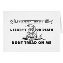 Culpeper Minute Men Flag - Dont Tread on Me Greeting Cards