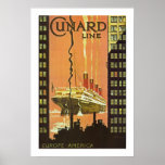 Cunard Europe-America Posters