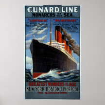 Cunard Line Monarchs of the Sea Poster