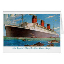 Cunard White Star Line's Queen Mary Greeting Cards