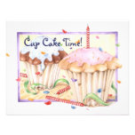 Cup Cake Birthday, Custom Invite