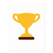 Cup trophy champion post card