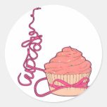 Cupcake Adesivo Em Formato Redondo
