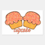 Cupcake Adesivos Em Formato Retangulares