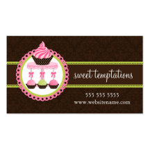 Cupcake and Cake Pops Bakery Business Cards