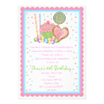 Cupcake and Candy  Birthday invitations