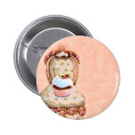Cupcake and Chair Vintage Style Button Pin